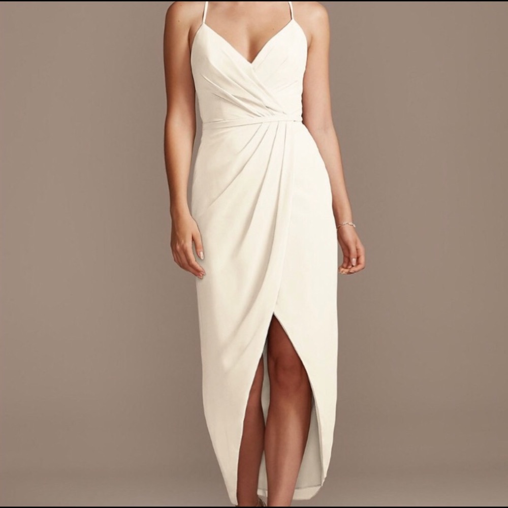 David’s Bridal 👰 Chiffon Tulip Midi Dress 10